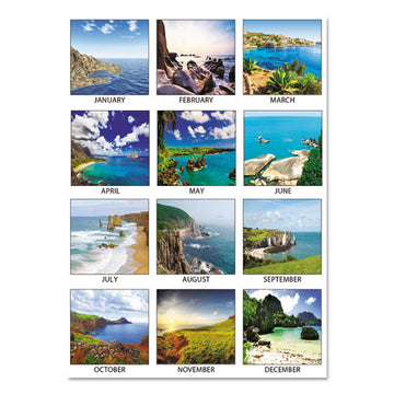 House of Doolittle™ Recycled Earthscapes Desk Pad Calendar, Seascapes Photography, 22 X 17, Black Binding-corners,12-month (jan To Dec): 2022 freeshipping - TVN Wholesale